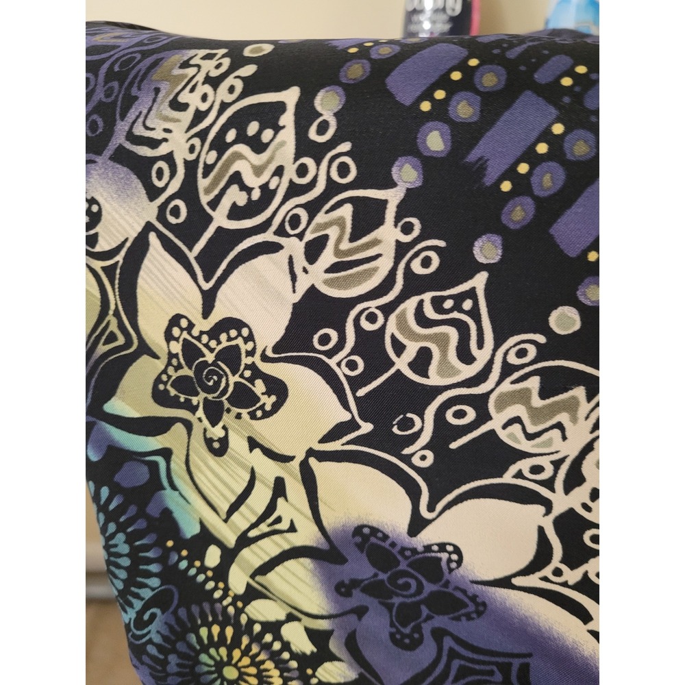 Connected Sleeveless Sheath Dress Blue Purple Floral Stretch Size 12 - Picture 5 of 6